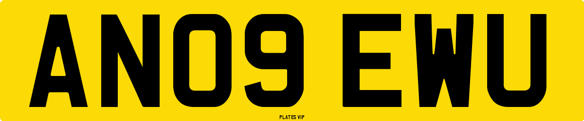 AN09 EWU Number Plate