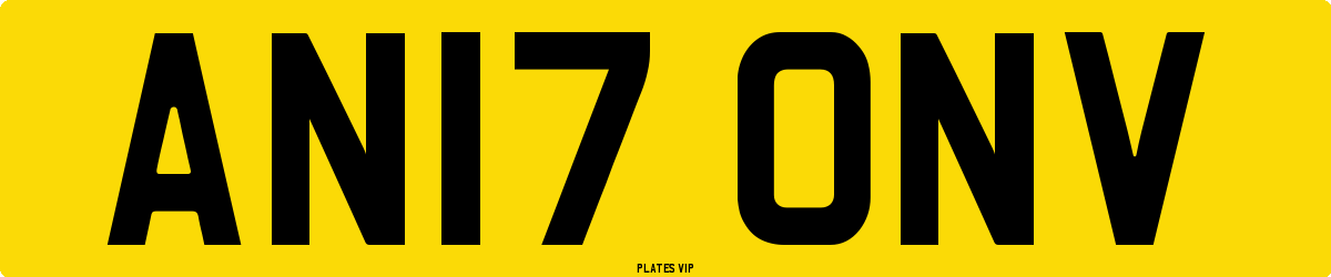 AN17 ONV Number Plate