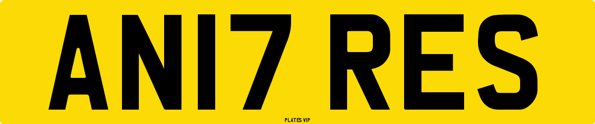 AN17 RES Number Plate