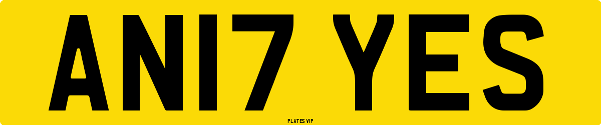 AN17 YES Number Plate