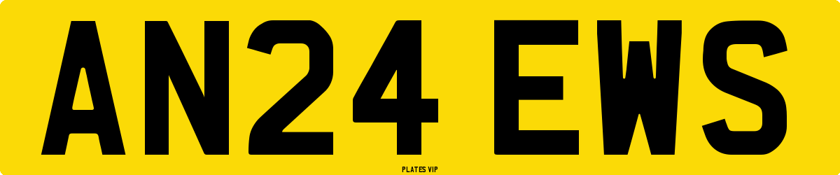 AN24 EWS Number Plate