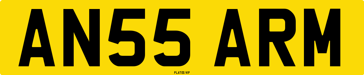AN55 ARM Number Plate