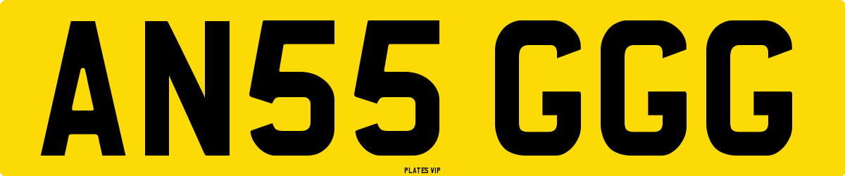 AN55 GGG Number Plate