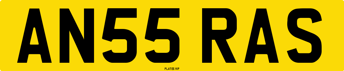AN55 RAS Number Plate