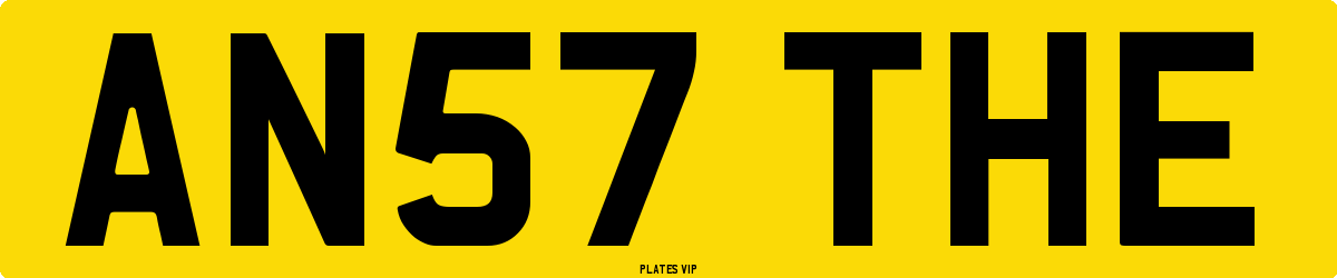 AN57 THE Number Plate