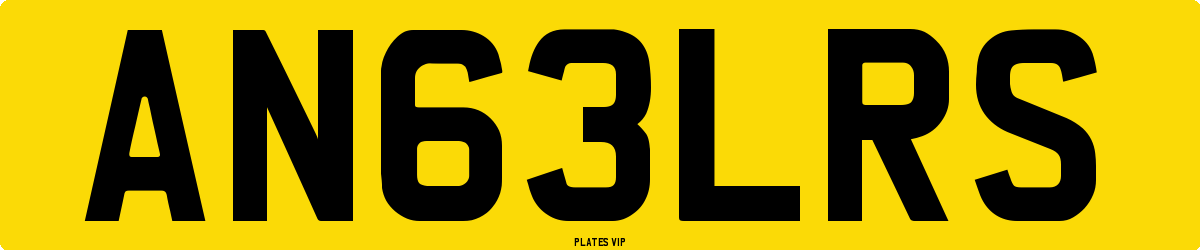AN63LRS Number Plate