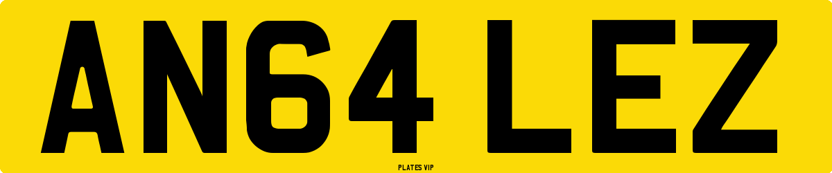 AN64 LEZ Number Plate
