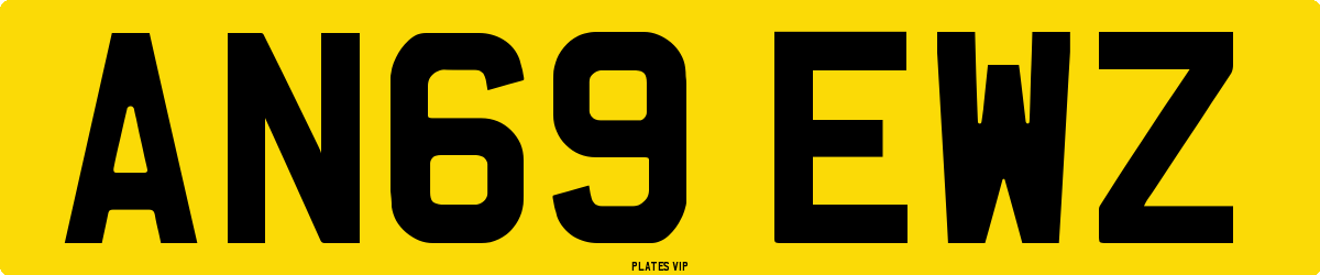 AN69 EWZ Number Plate