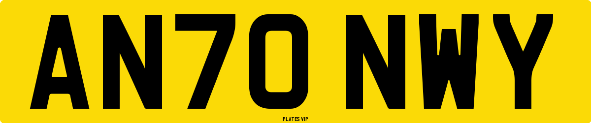 AN70 NWY Number Plate