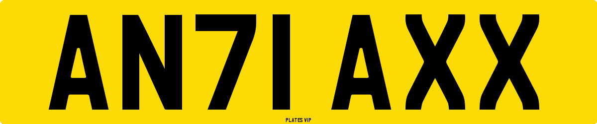 AN71 AXX Number Plate