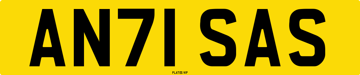AN71 SAS Number Plate