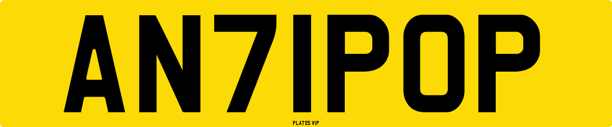 AN71POP Number Plate