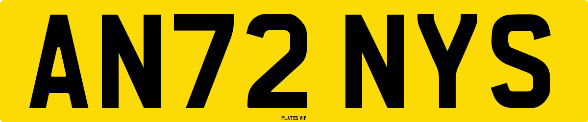 AN72 NYS Number Plate