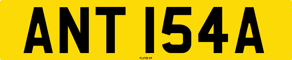 ANT 154A Number Plate