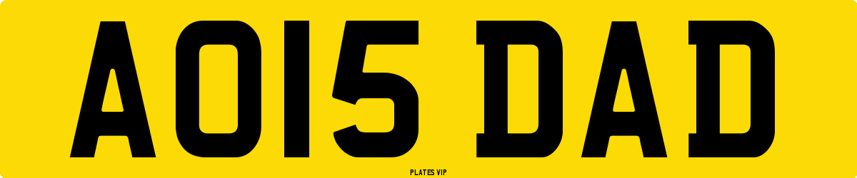 AO15 DAD Number Plate