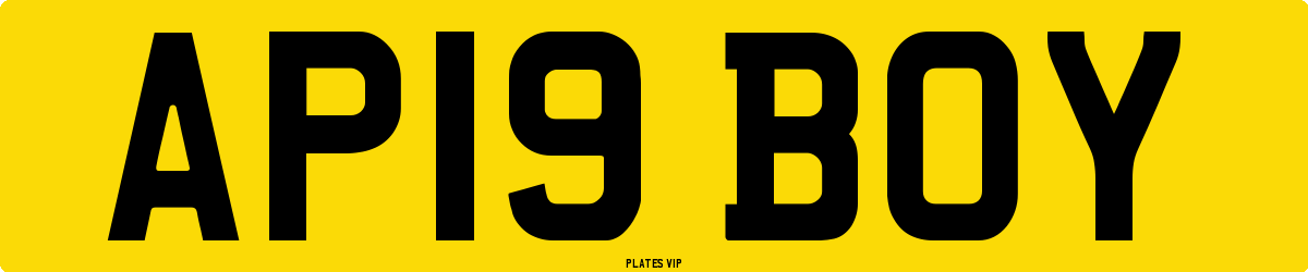 AP19 BOY Number Plate