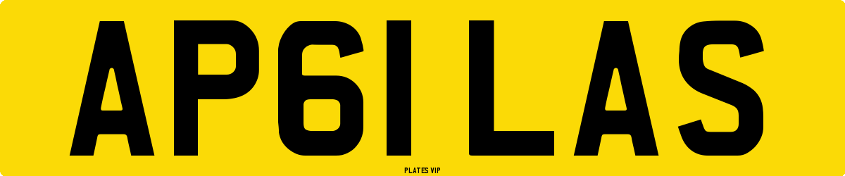 AP61 LAS Number Plate