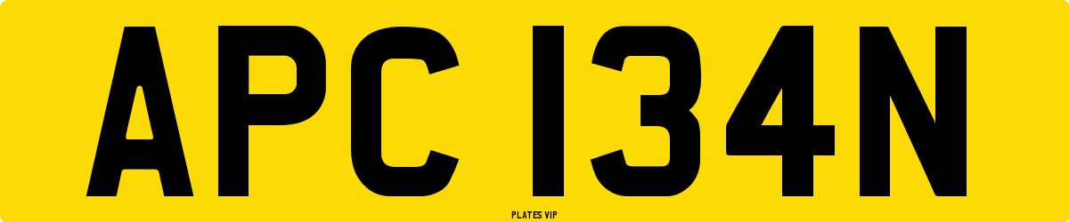 APC 134N Number Plate