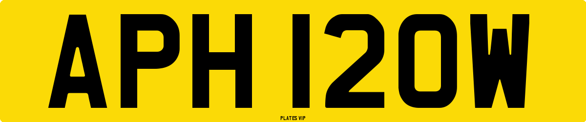 APH 120W Number Plate