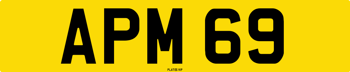 APM 69 Number Plate