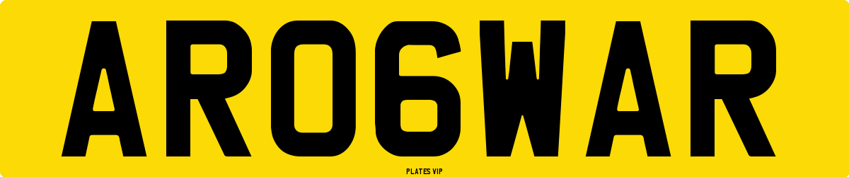 AR06WAR Number Plate