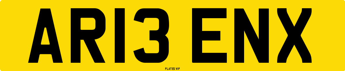 AR13 ENX Number Plate