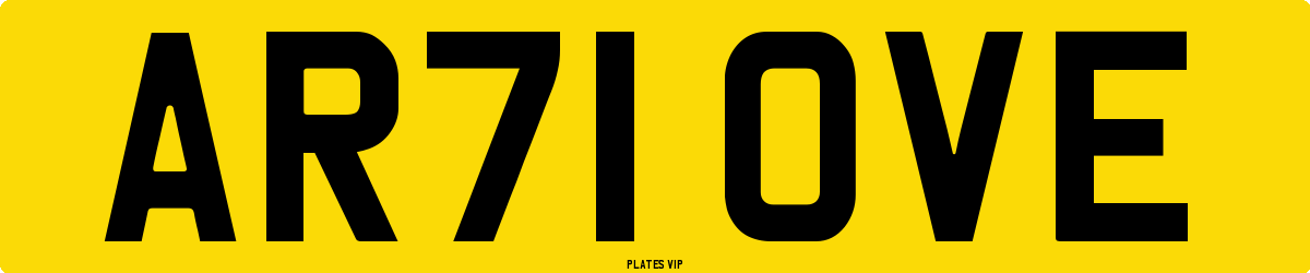 AR71 OVE Number Plate