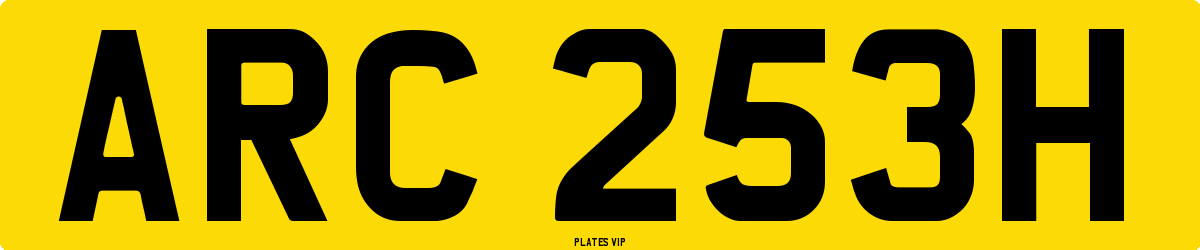 ARC 253H Number Plate