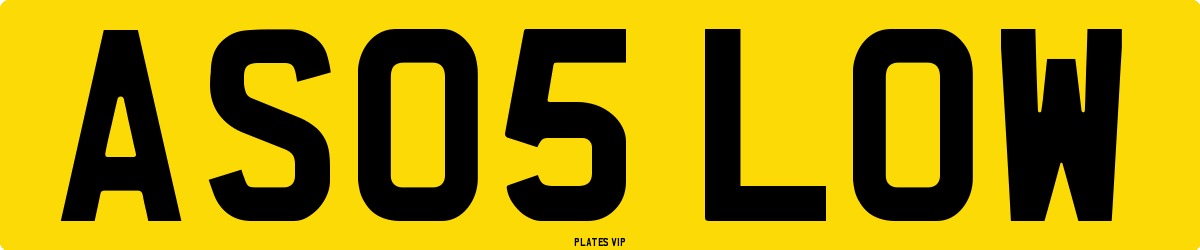 AS05 LOW Number Plate