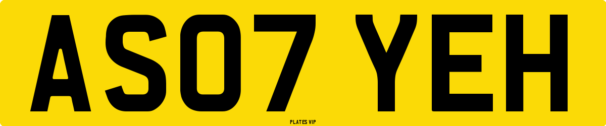 AS07 YEH Number Plate