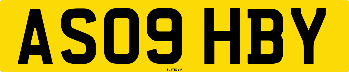 AS09 HBY Number Plate