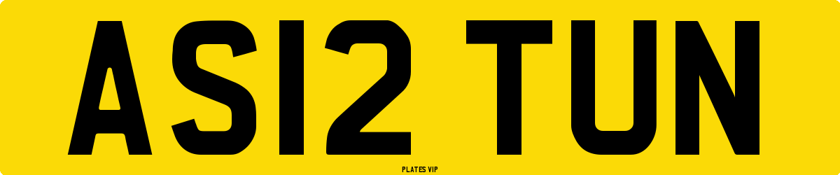 AS12 TUN Number Plate