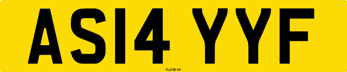 AS14 YYF Number Plate