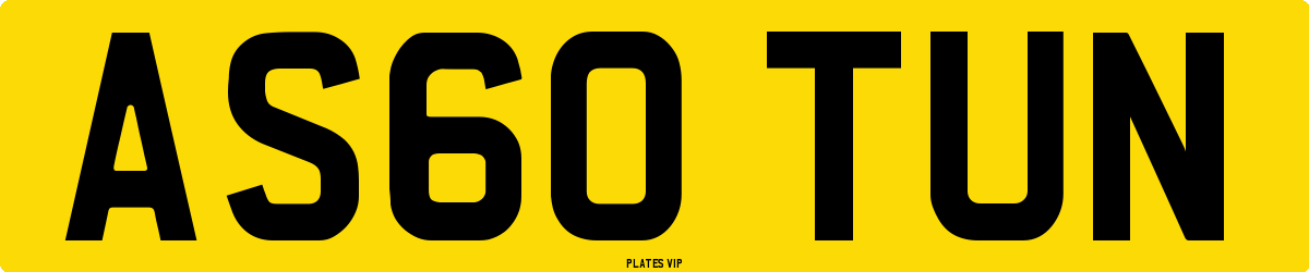 AS60 TUN Number Plate