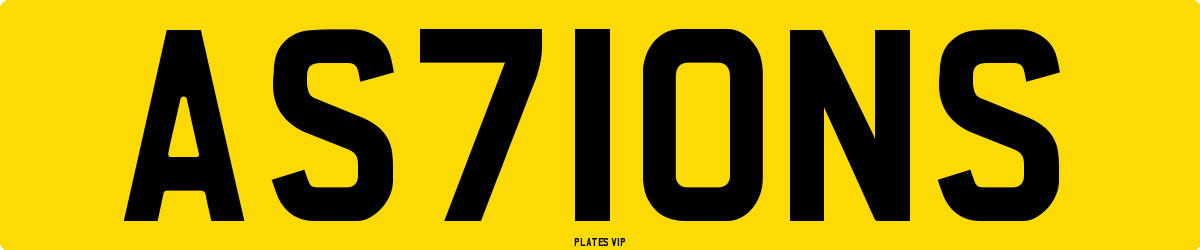 AS71ONS Number Plate