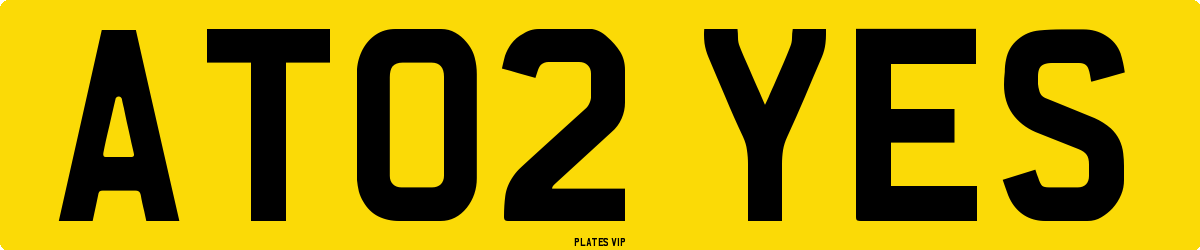 AT02 YES Number Plate