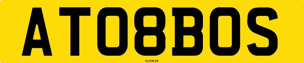 AT08BOS Number Plate