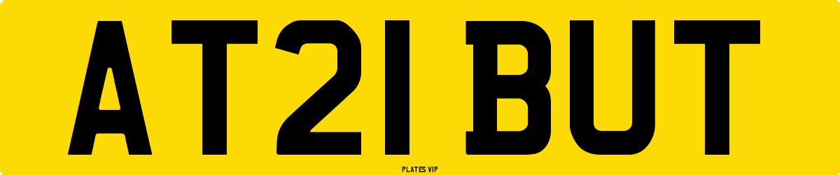 AT21 BUT Number Plate