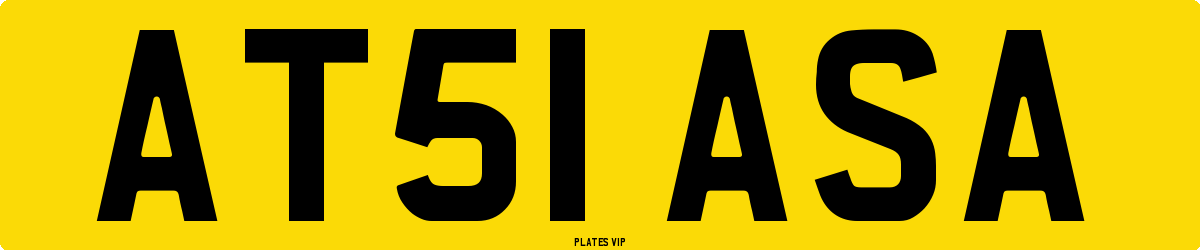 AT51 ASA Number Plate