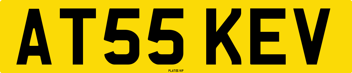 AT55 KEV Number Plate