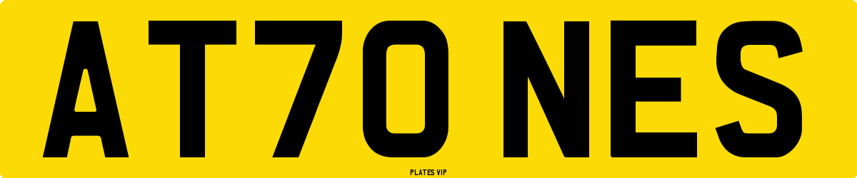 AT70 NES Number Plate