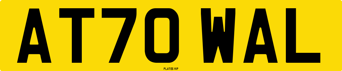 AT70 WAL Number Plate