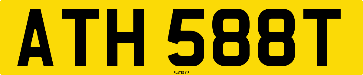 ATH 588T Number Plate