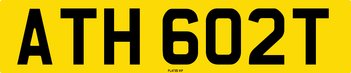 ATH 602T Number Plate