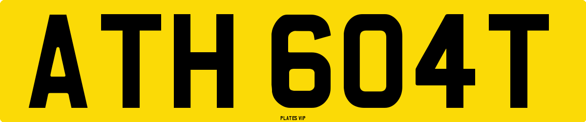 ATH 604T Number Plate