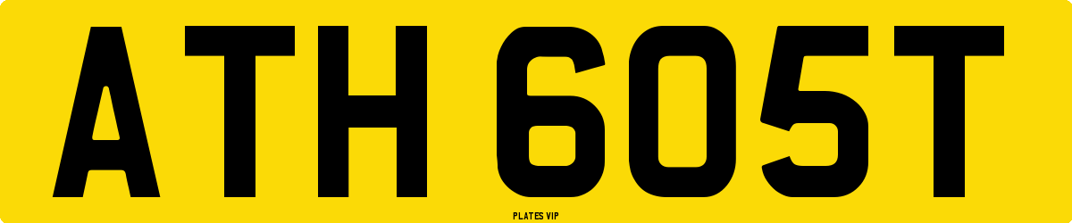 ATH 605T Number Plate