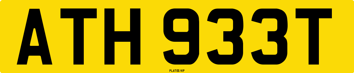 ATH 933T Number Plate
