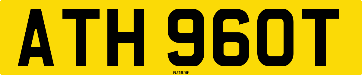 ATH 960T Number Plate