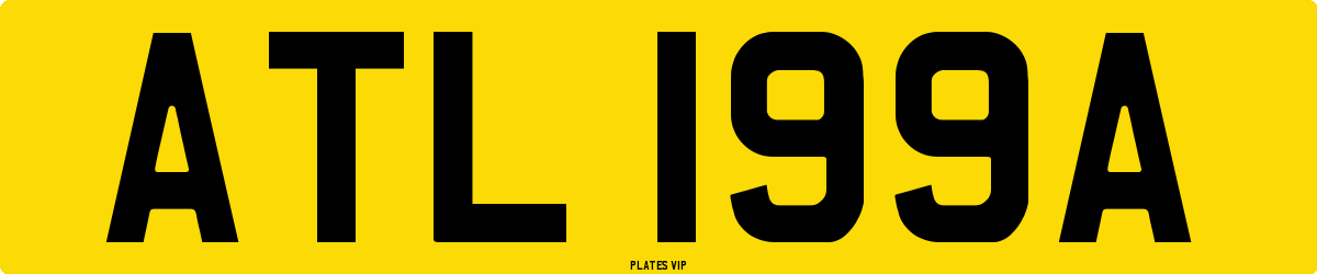 ATL 199A Number Plate