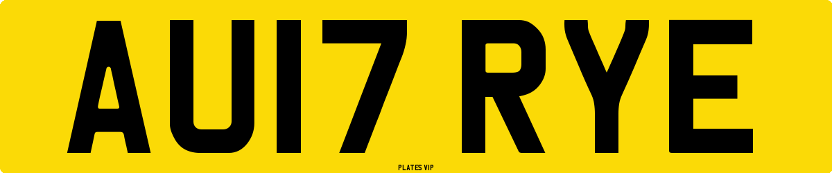AU17 RYE Number Plate